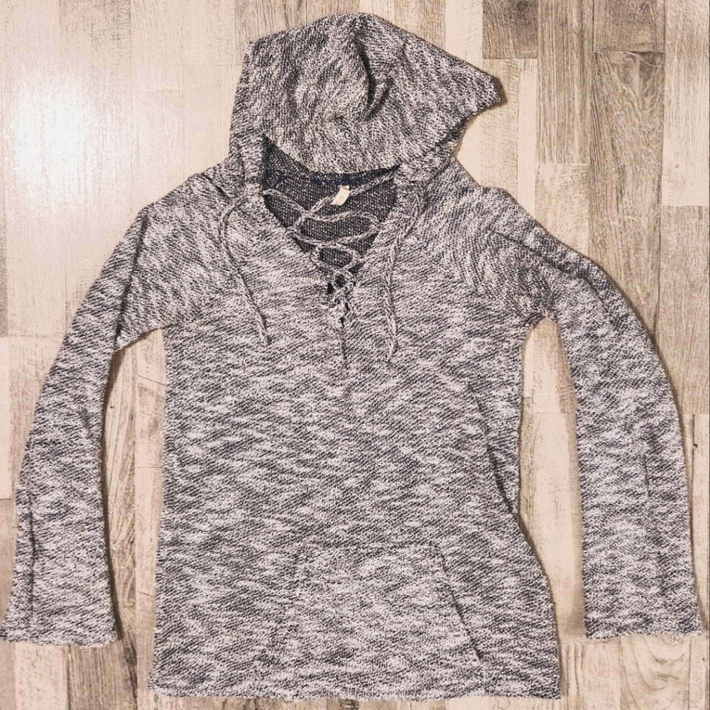 Elan‎ Soft Knit Hoodie Sweater - Navy Heather - Small - Picture 9 of 9